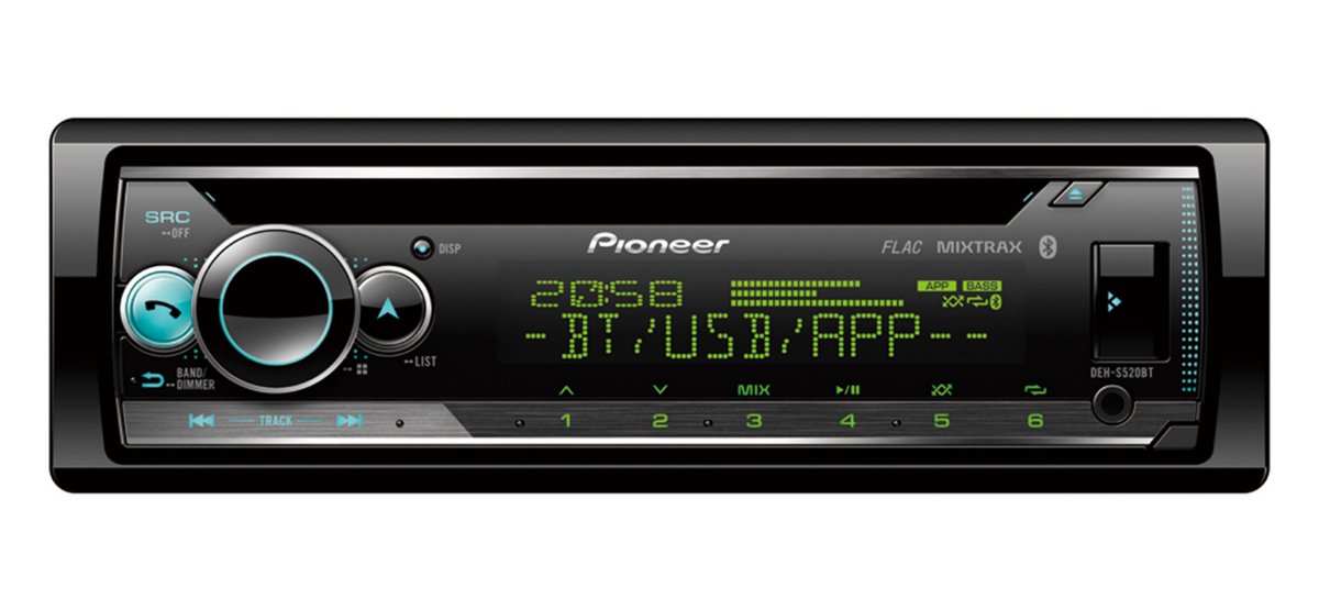 Pioneer DEH-S520BT - Autoradio - Bluetooth - 1-DIN