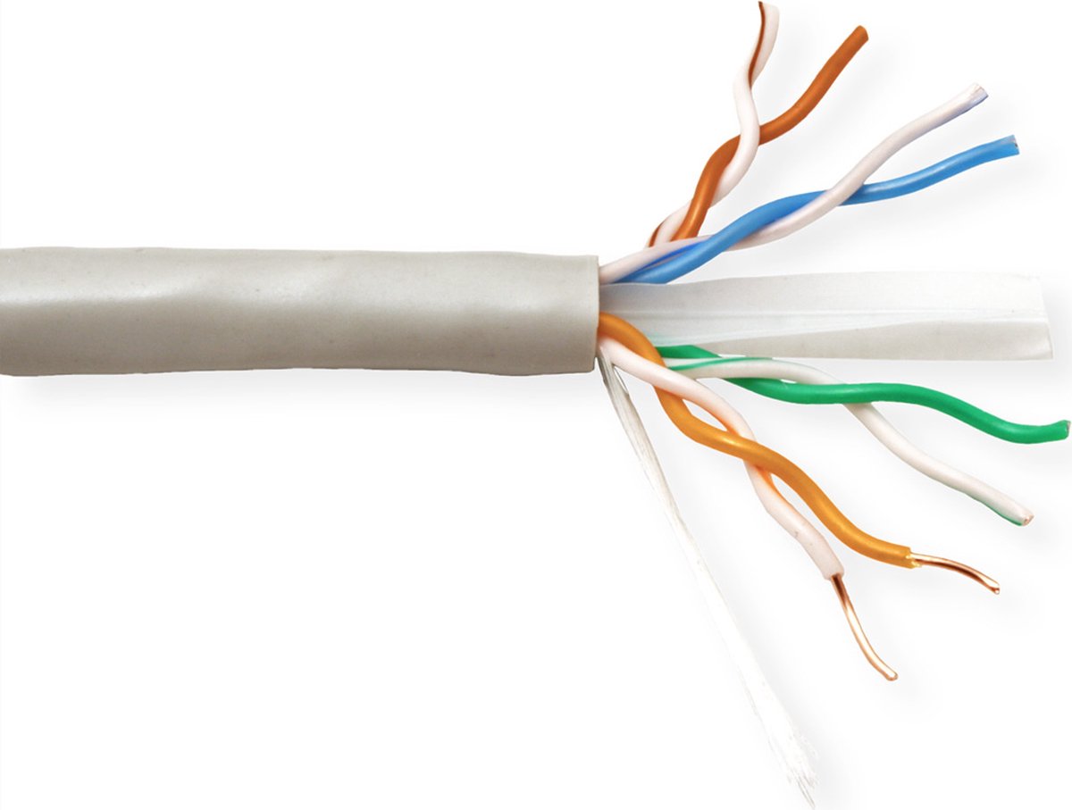 Value 21.99.1685 Netwerkkabel CAT 6A U/UTP Grijs 300 m