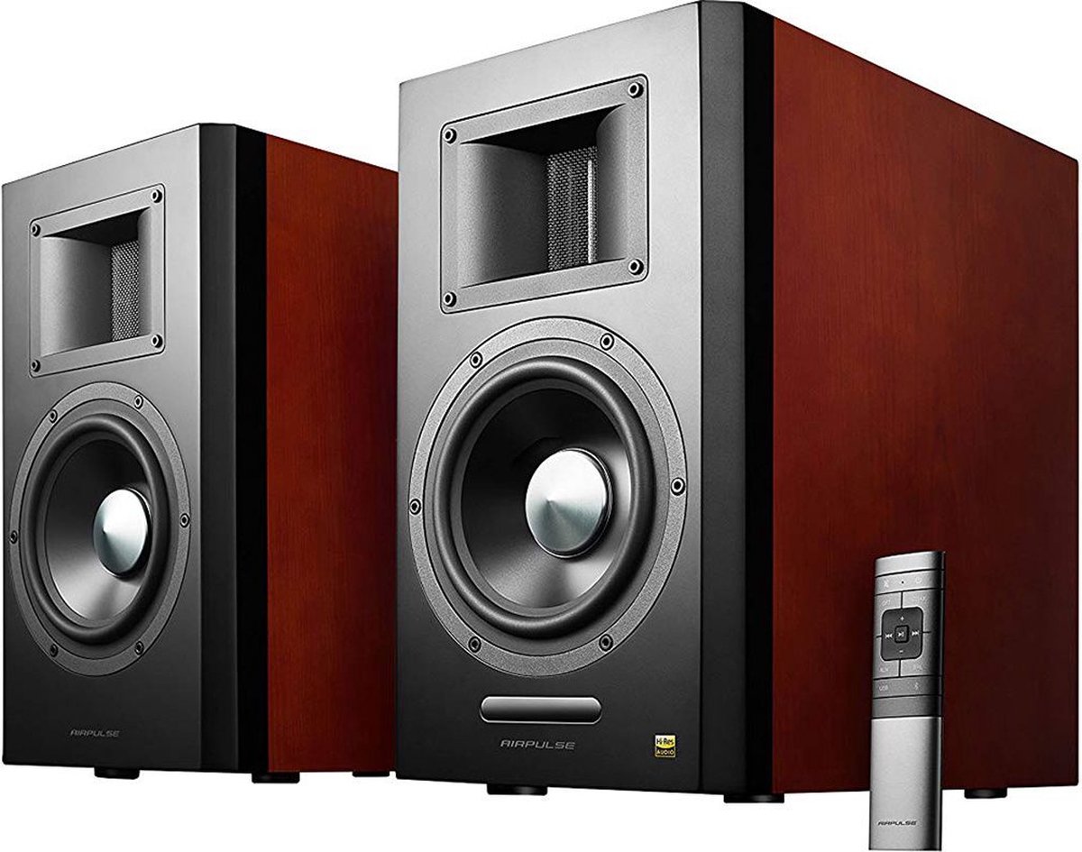 AirPulse: A300 Actieve speakers - Kersenhout