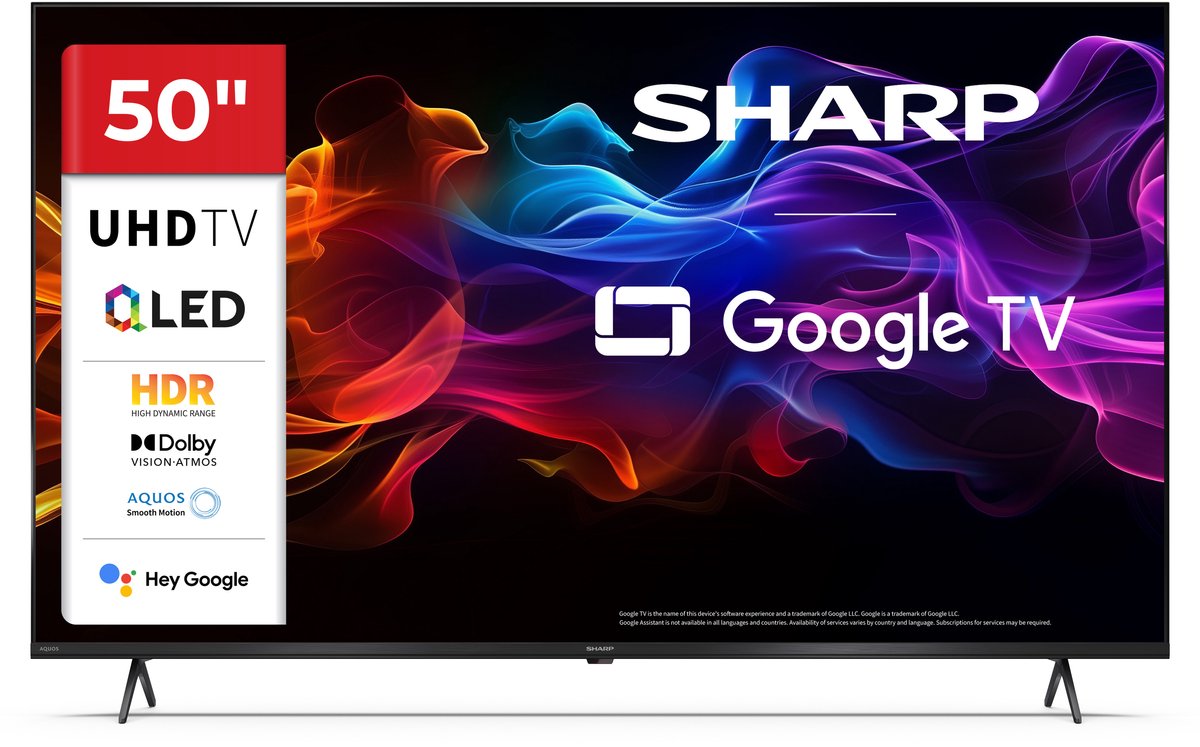Sharp Aquos 50HP5265 - 50 inch 4K UHD QLED - Google TV Dolby Vision HDR10 (2021)