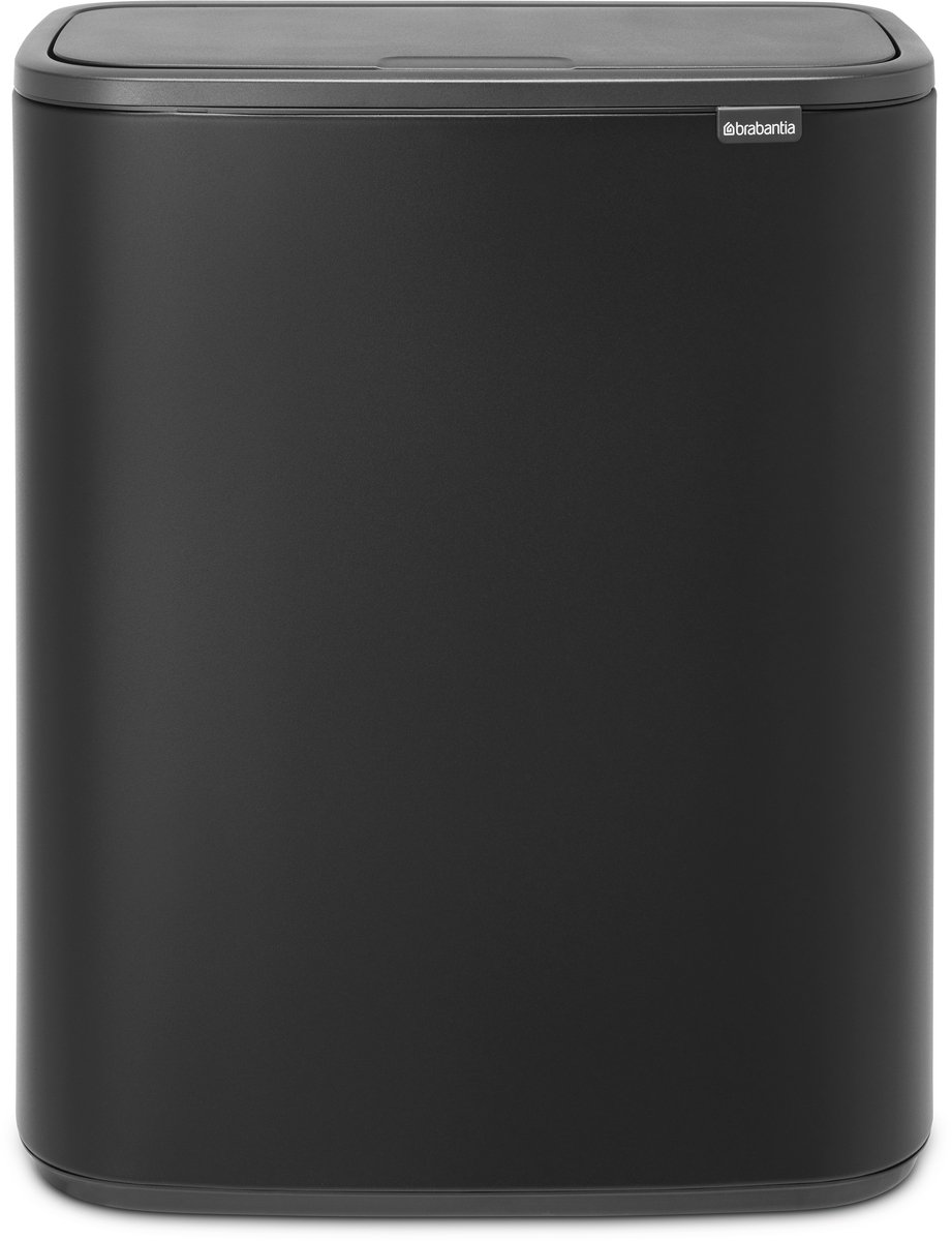 Brabantia Bo Touch Bin - Prullenbak - 60 liter - Soft-touch opening - Mineral Moonlight Black