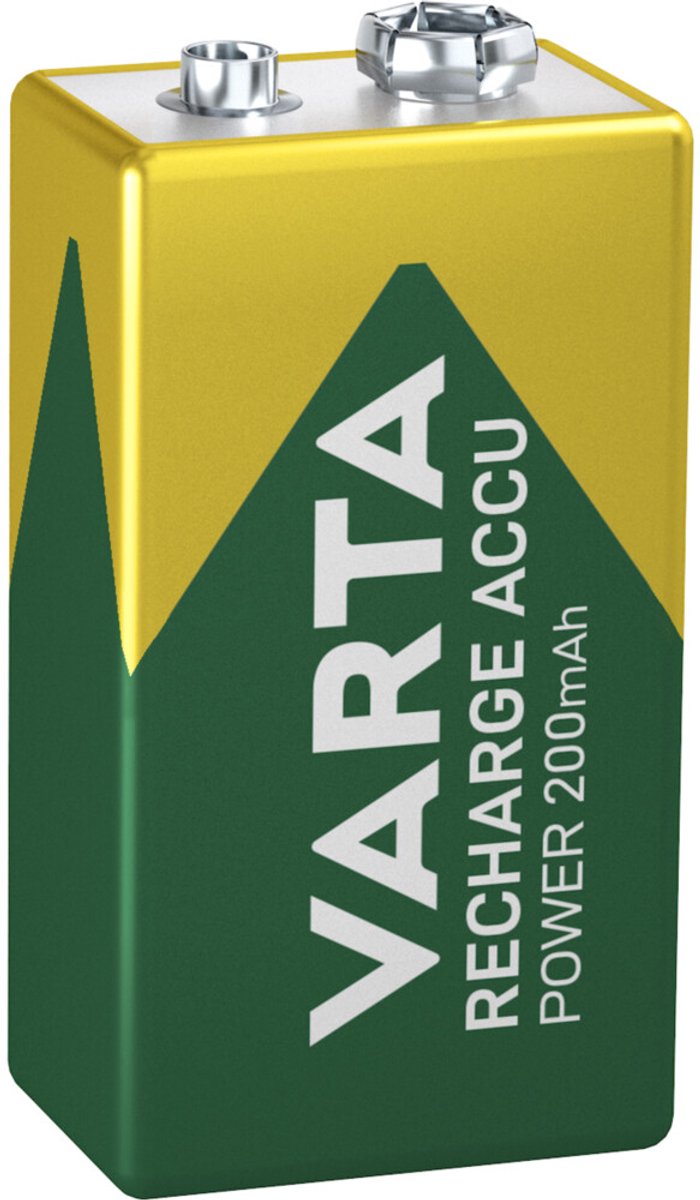 50x Varta Recharge Accu Power Oplaadbare Batterijen 9V 200mAh