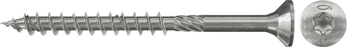 Fischer 657410 Verzinkkopschroef 6 mm 200 mm T Galvanisch verzinkt 100 stuk(s)