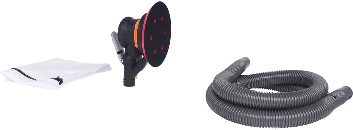 KS Tools 515.3061 Fijne slijpmachine met perslucht-excentrische schuurmachine met stofafzuiging