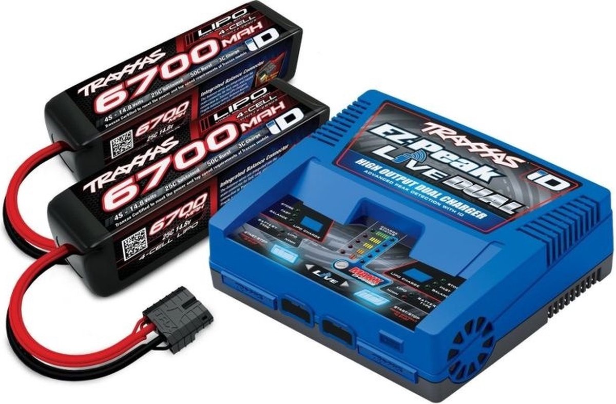Traxxas EZ-Peak Live Dual +2x LiPo-Akku Modelbouwoplader 26 A Li-poly, NiMH Minus-delta-U-uitschakeling, Batterijherkenning, Temperatuurbewaking