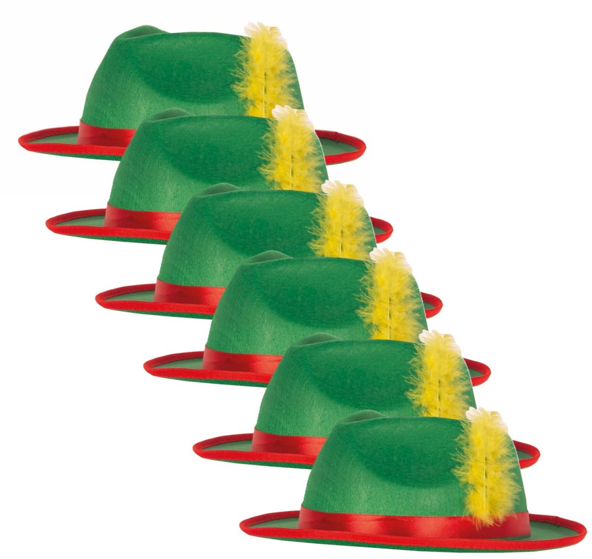 Oktoberfest verkleed hoedjes - 24x - groen - volwassenen - Tiroler bierfeest hoeden -