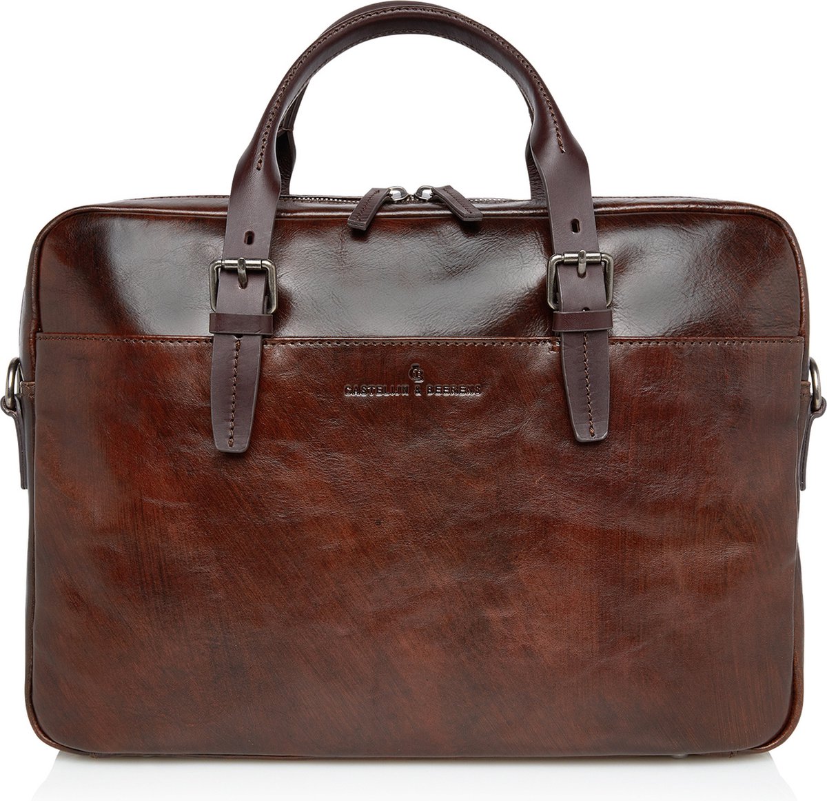 Castelijn en Beerens Rien - Laptoptas - 15.6 inch schokabsorberend vak - Cognac