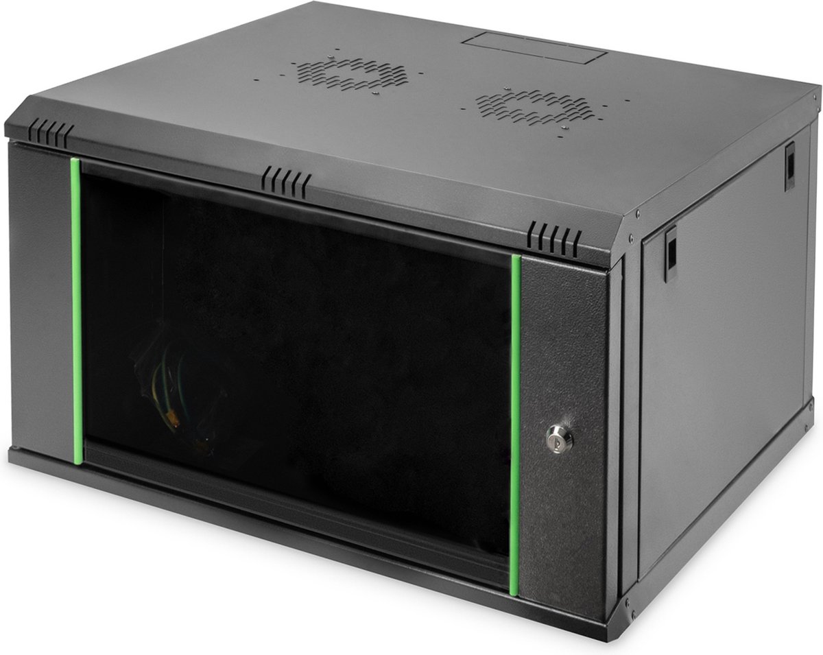 Digitus DN-19 07U-6/6-EC-SW 19inch-wandkast (b x h x d) 600 x 416 x 600 mm 7 HE Zwart, Zwart (mat), Zwart (RAL 9005)