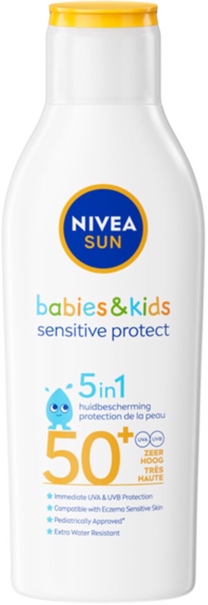 6x NIVEA Sun Babies&Kids Sensitive Protect Zonnemelk SPF 50+ 200 ml