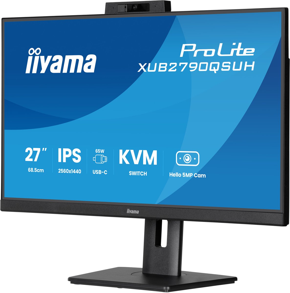 Iiyama ProLite XUB2790QSUH-B2 27  Quad HD 100Hz IPS KVM Monitor