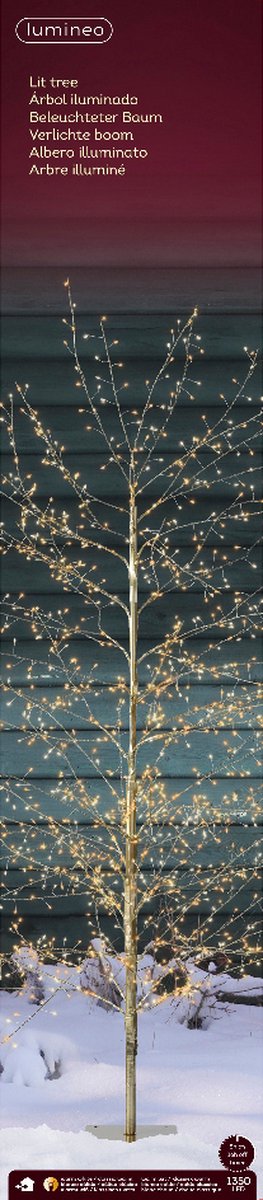 Microled boom d70 h150 cm goud/warm wit/klassiek warm Lumineo - Lumineo