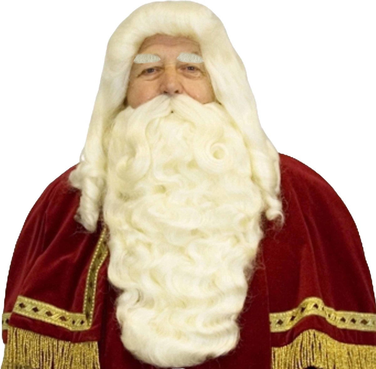 Sinterklaas verkleed set - wenkbrauwen buffelhaar - baard/pruik/snor - Goed Heiligman -