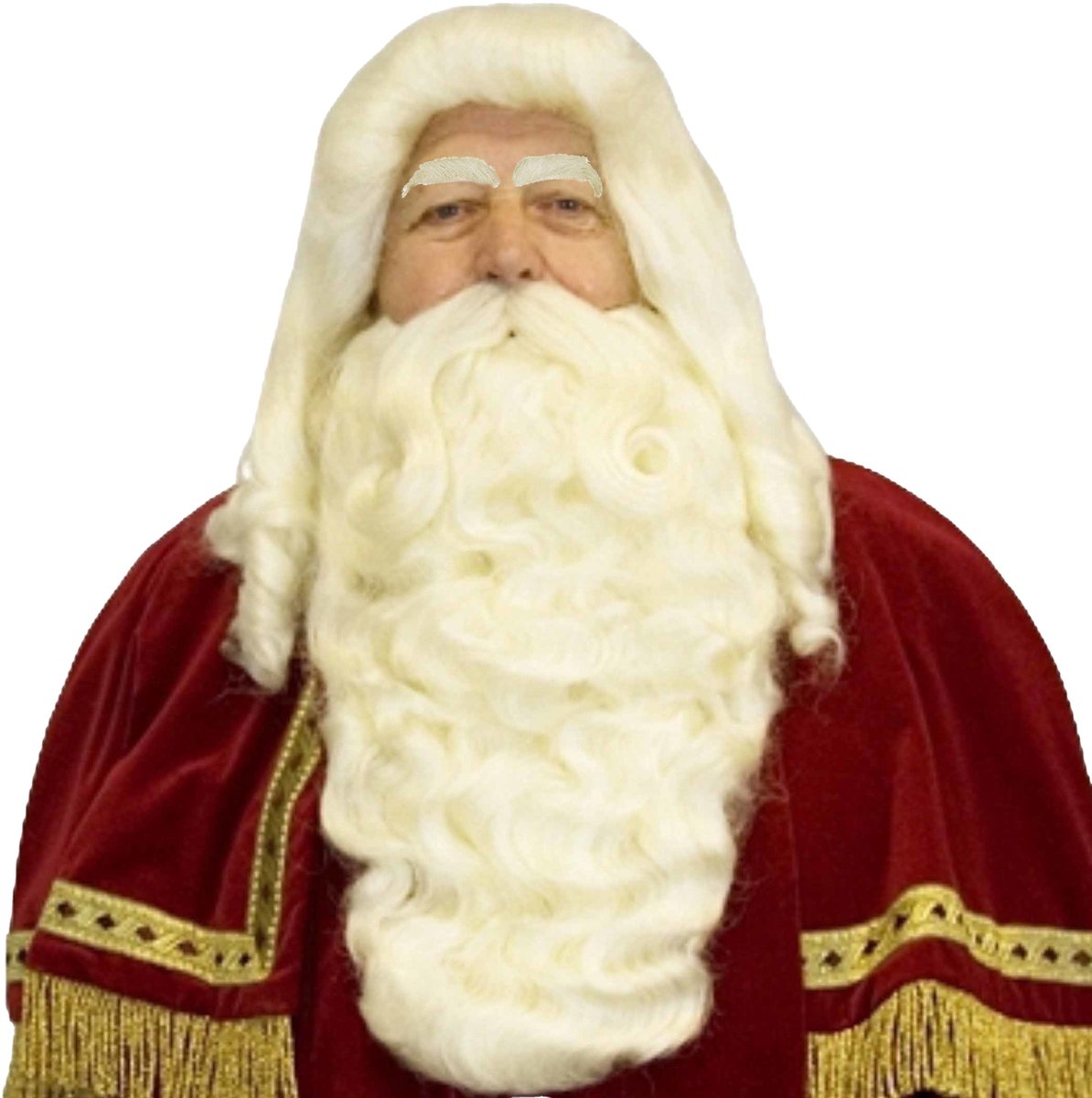 Sinterklaas verkleed set - wenkbrauwen yakhaar - baard/pruik/snor - Goed Heiligman -