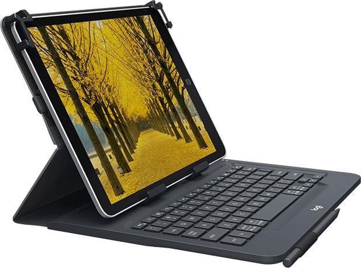 Logitech Universal Folio with integrated keyboard for 9-10 inch tablets QWERTZ Duits Bluetooth Zwart