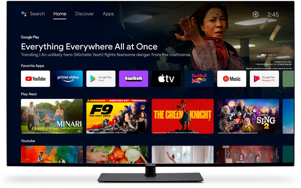 MEDION LIFE X15071 (MD 30922) 127 cm (50") 4K Ultra HD Smart TV Wifi Zwart 320 cd/m²