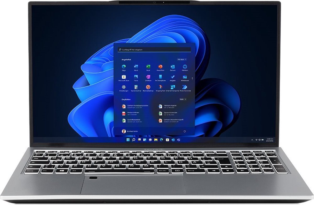 TERRA MOBILE US1220800 laptop Intel® Core™ i7 i7-1355U 39,6 cm (15.6") Full HD 16 GB DDR5-SDRAM 512 GB SSD Wi-Fi 6 (802.11ax) Windows 11 Pro Zilver
