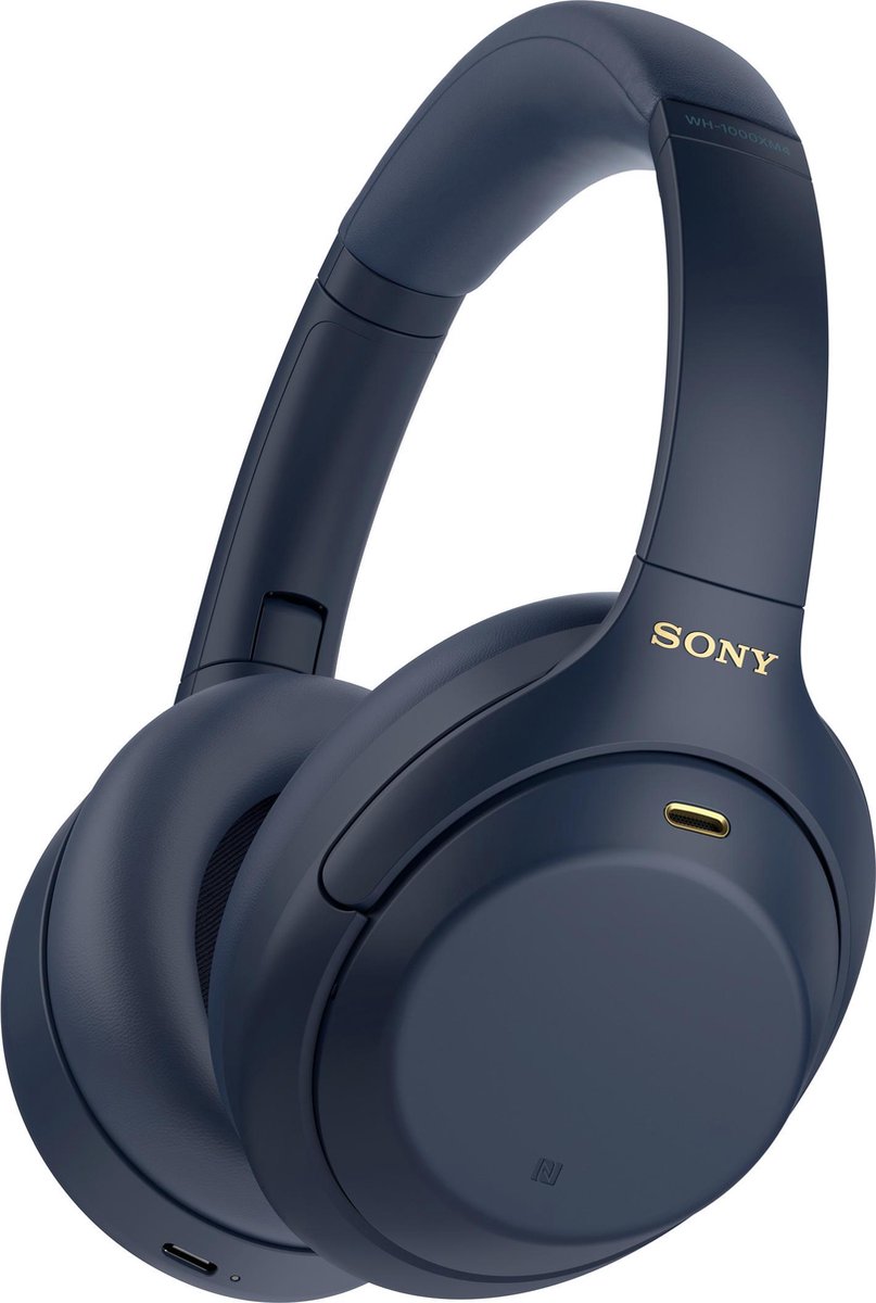 Sony draadloze koptelefoon WH1000XM4B Noise Cancelling Midnight Blue