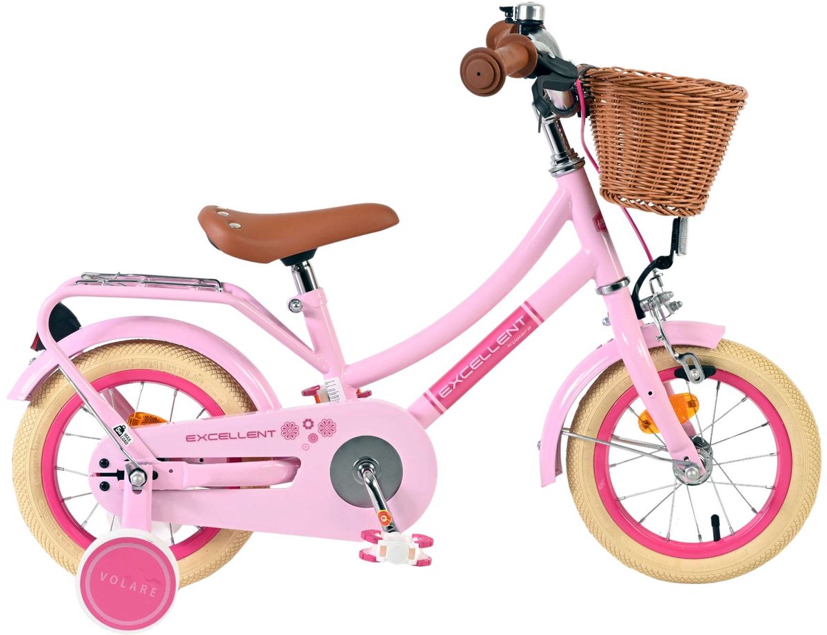 Volare Excellent Kinderfiets - Meisjesfiets - 12 inch - Lichtroze