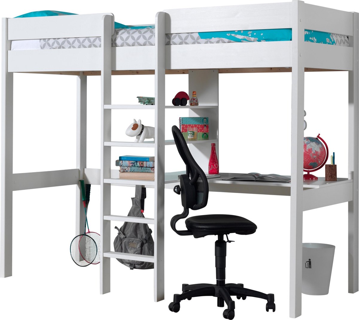 Hoogslaper Pino 90x200 met Bureau Wit