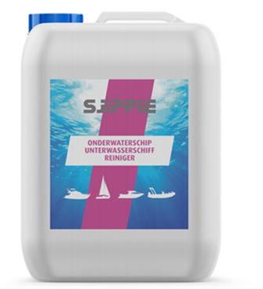 Sjippie OWR 20 l set onderwaterschip reiniger + wasborstel 27 cm met steel