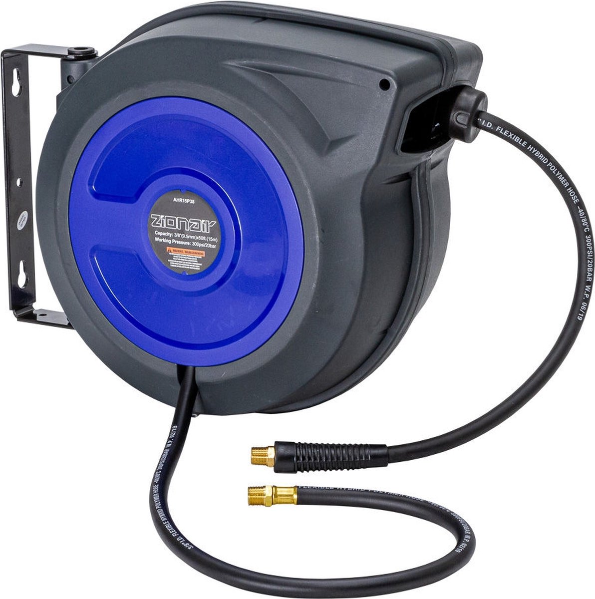 Luchthaspel automatisch polymer 3/8''x 15m