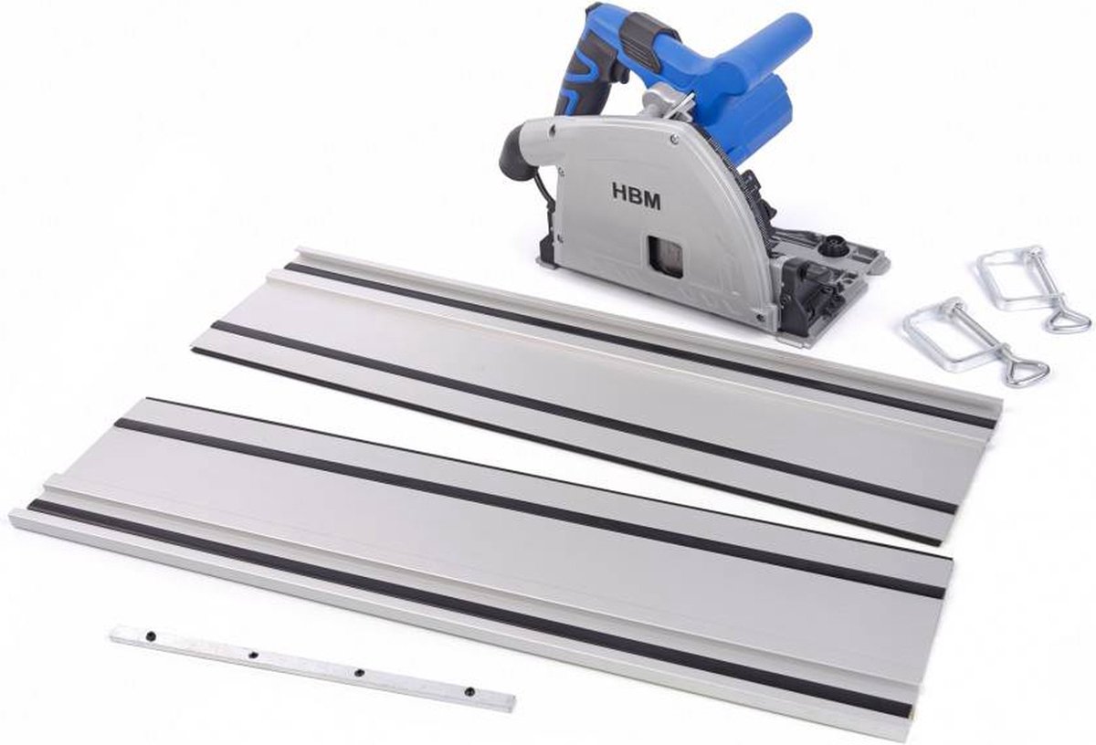 HBM 165 mm PROFI 1200 Watt invalzaag, liniaalzaag met 2 x 700 mm liniaal
