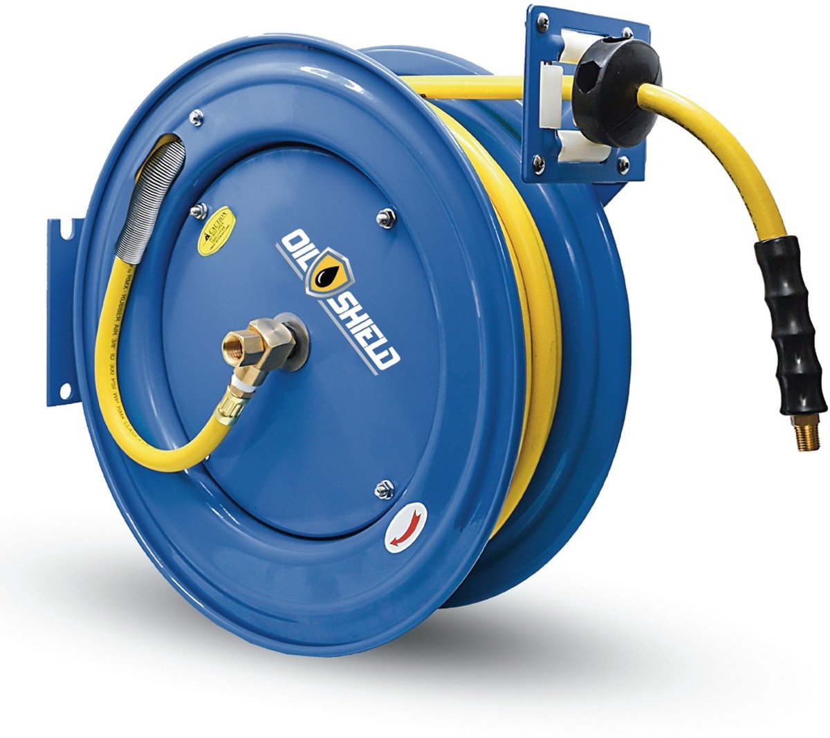 Oilshield Rubber luchtslanghaspel enkelarmig zwaar 10mm x 15mtr