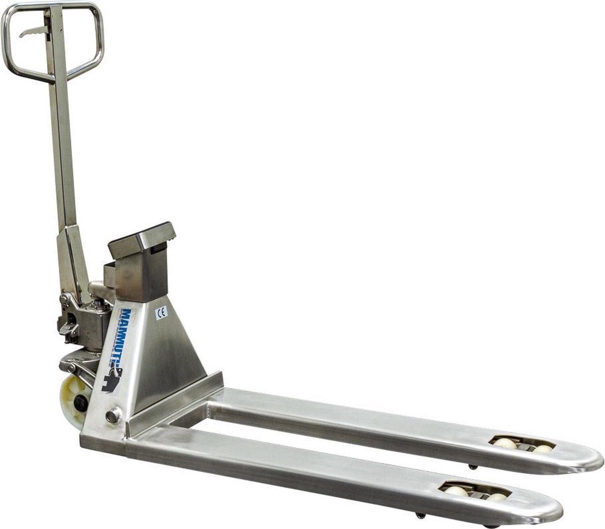 Palletwagen met weegschaal RVS 2500kg 115cm