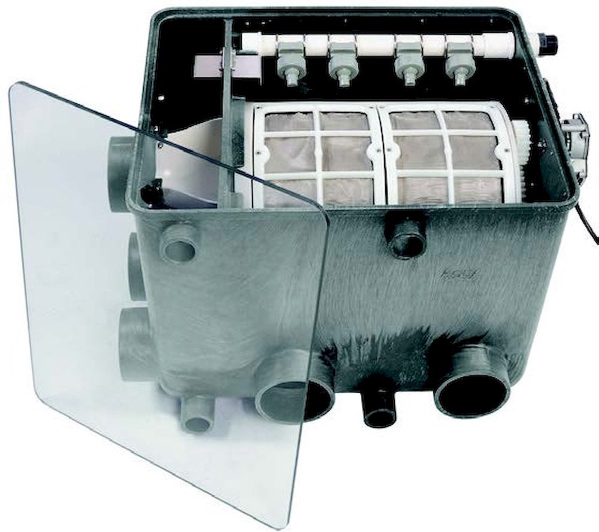 AquaForte Transparante deksel trommelfilter AFT-1