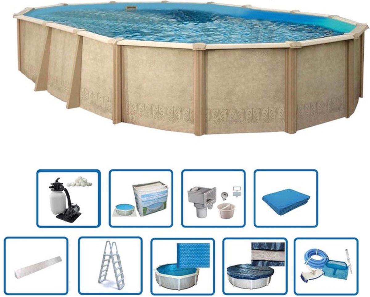 Interline  Sunlake ovaal 7,30x3,60m Premium Pakket