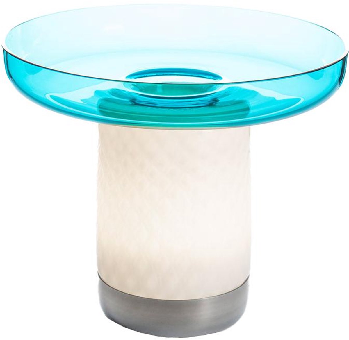 Artemide Bontà Tafellamp Met Schaal LED Oplaadbaar Turquoise