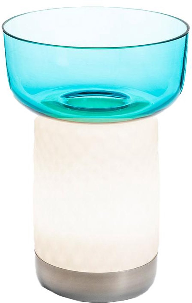 Artemide Bontà Tafellamp Met Kom LED Oplaadbaar Turquoise