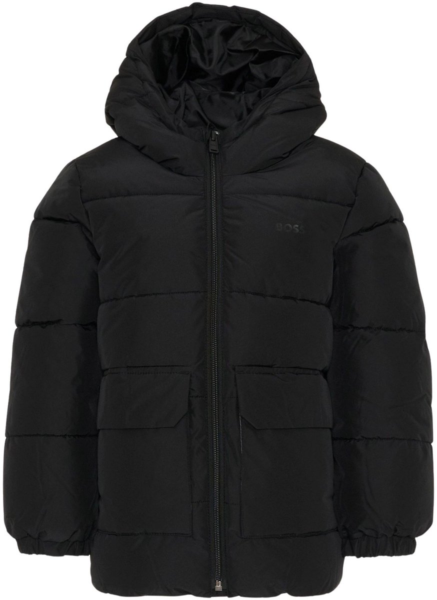 BOSS Gevoerde Jas - Zwart - BOSS - 10 jaar (140) - Donsjassen