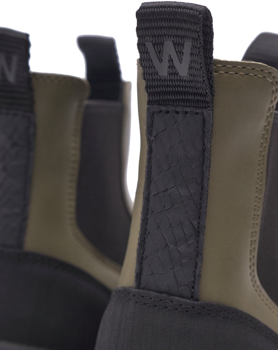 Woden Regenlaarzen - Kaart - Siri - Dark Olive/Black - Woden - 41 - Regenlaarzen