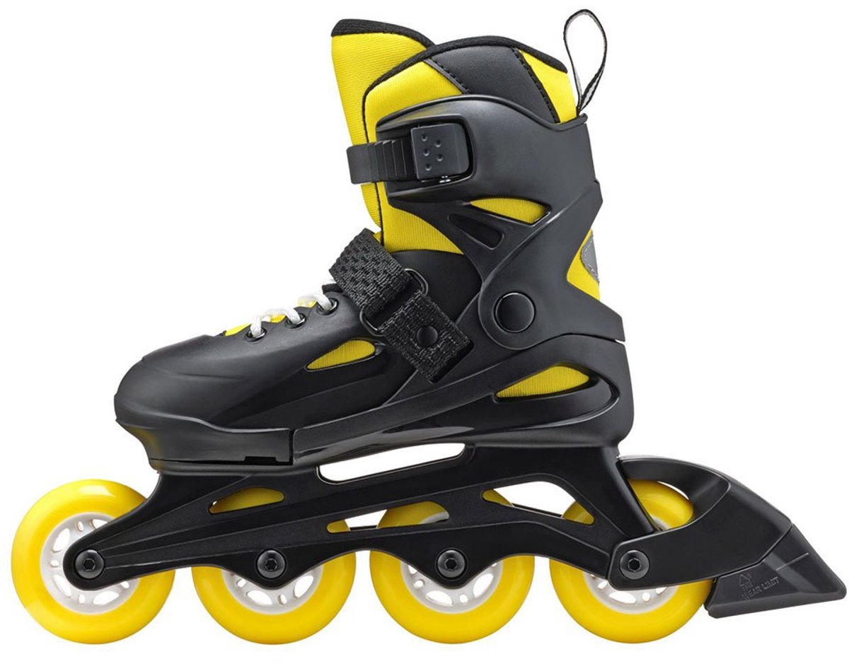 Rollerblade Rolschaatsen - Fury - Zwart/Geel - Skeelers - Rollerblade - 29/33 - Rolschaatsen