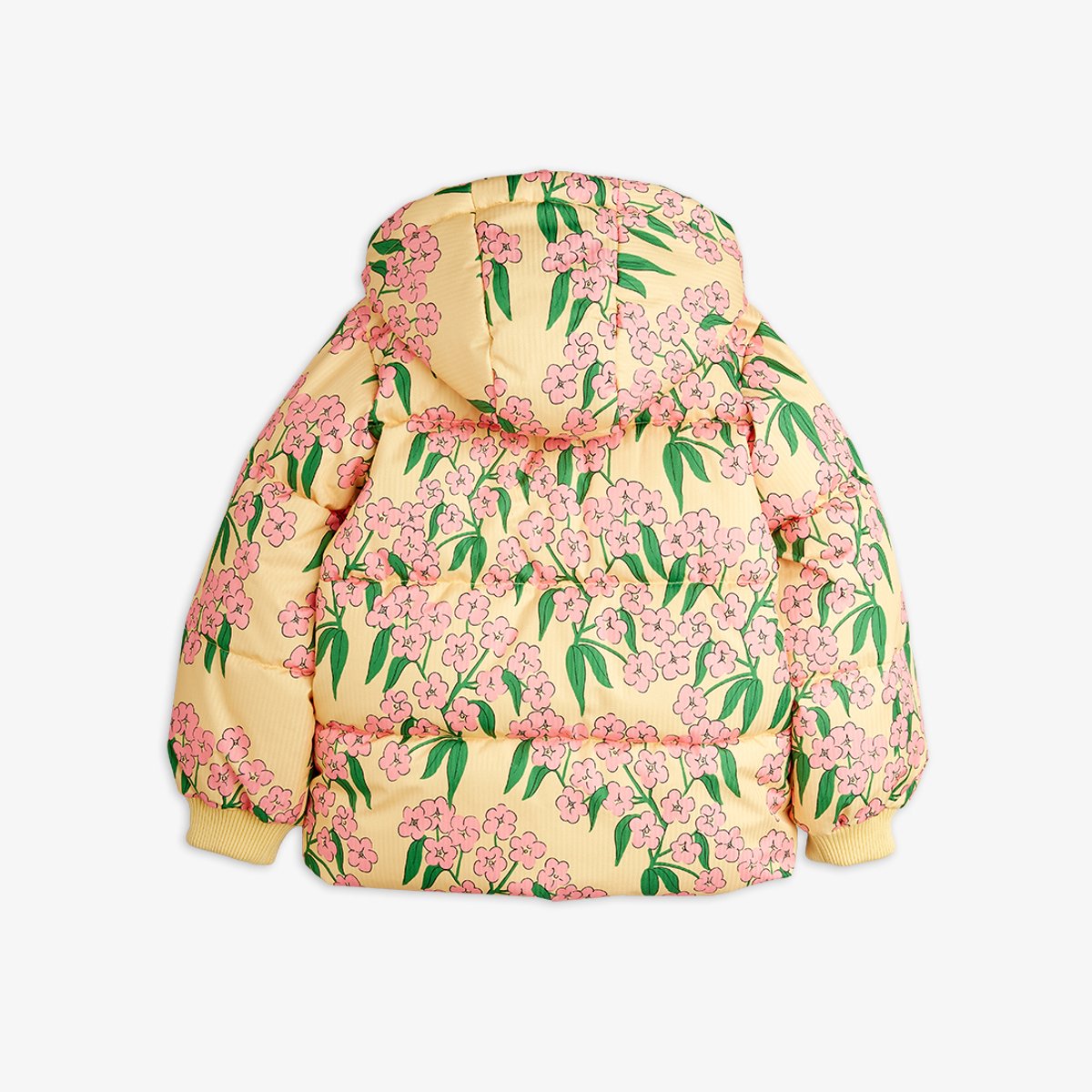 Mini Rodini Gevoerde Jas - Alpine Bloemen - Geel - Mini Rodini - 10-11 jaar (140-146) - Donsjassen
