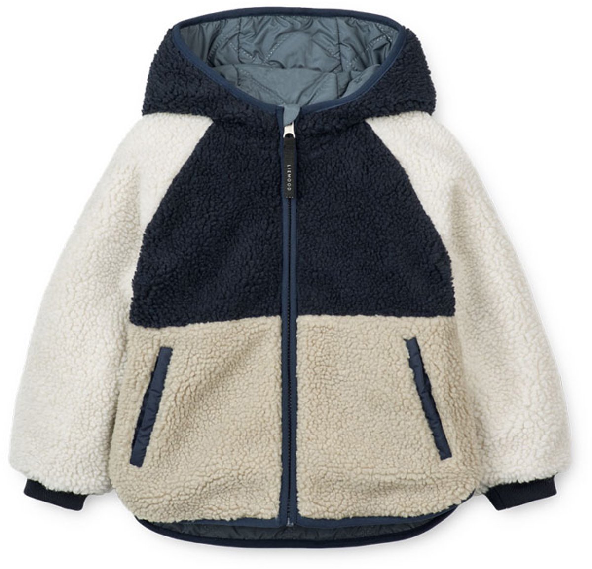 Liewood Thermisch/Fleece Jas - Jackson - Omkeerbaar - Whale Blue - Liewood - 5 jaar (110) - Thermokleding