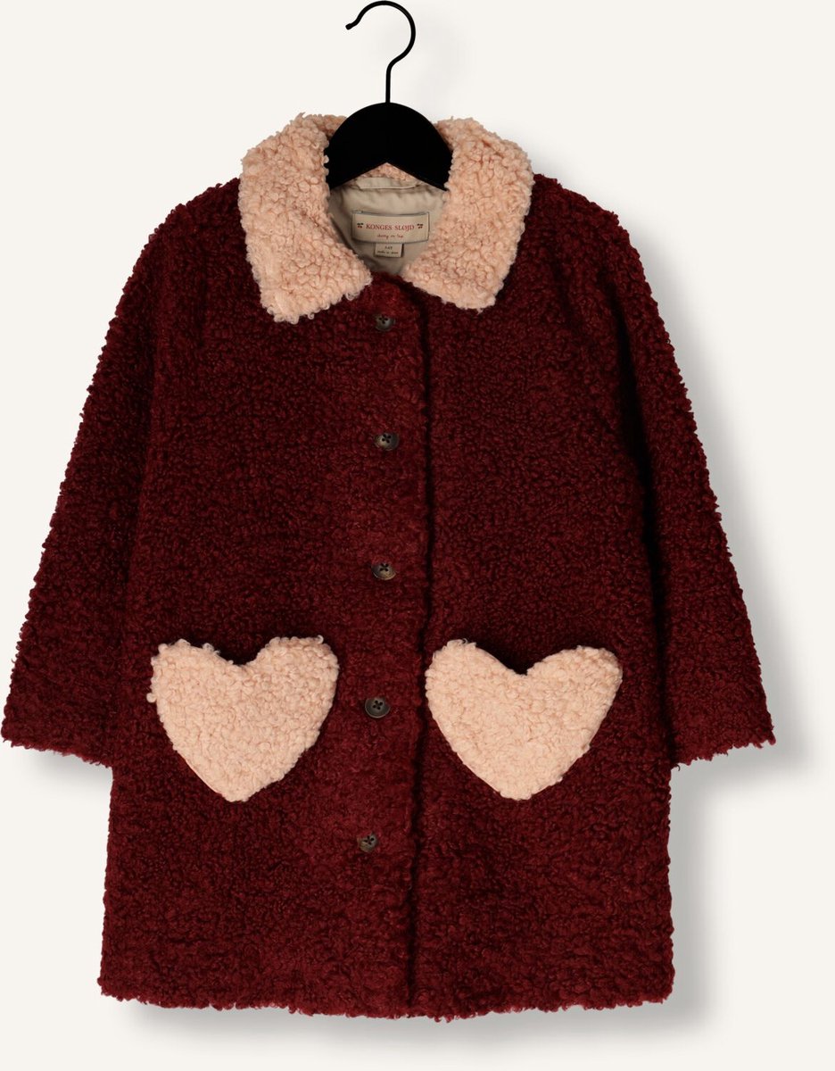 Konges Sløjd Fleecejas - Teddy - Calin - Cabernet - Konges Sløjd - 3 jaar (98) - Fleece Jassen
