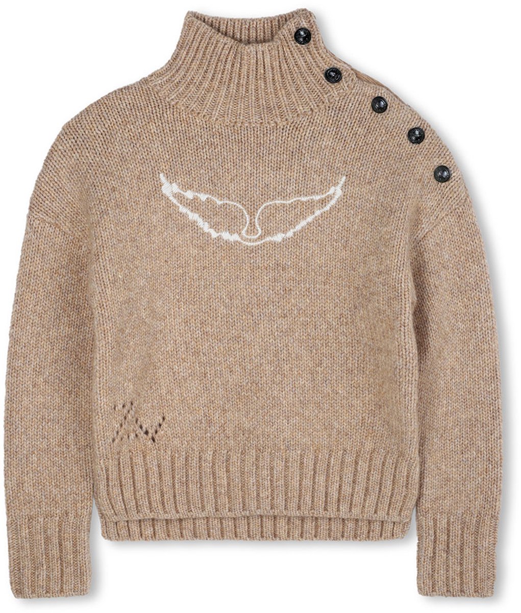 Zadig & Voltaire Blouse - Alma - Wol/Polyamide - China bruin - Zadig & Voltaire - 12 jaar (152) - Shirts