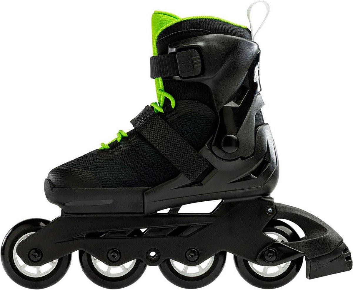Rollerblade Rolschaatsen - Microblade - Zwart/Groen - Skeelers - Rollerblade - 33/36 - Rolschaatsen