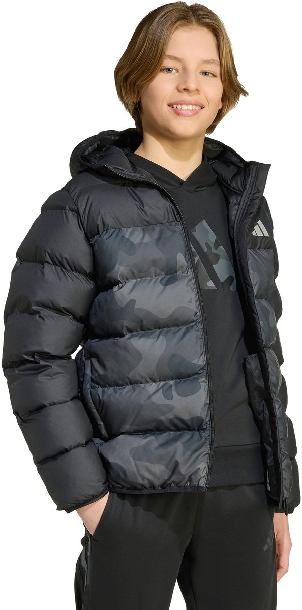 adidas Performance Gevoerde Jas - J SD AOP - Zwart - adidas Performance - 16 jaar (176) - Donsjassen