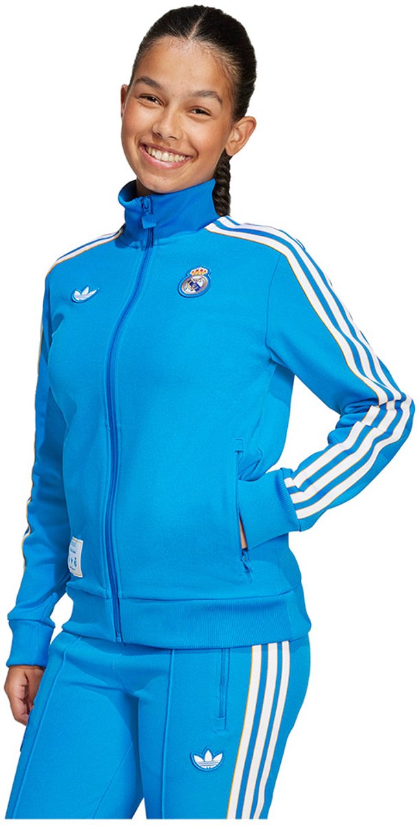 adidas Originals Cardigan - Real Madrid - Blue Bird/Wit - adidas Originals - 10 jaar (140) - Cardigan