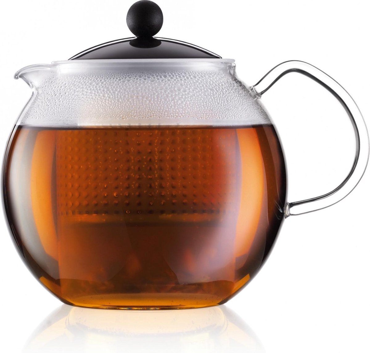 bodum ASSAM F/PLST 0.5 Liter Theekoker Transparant, Zwart