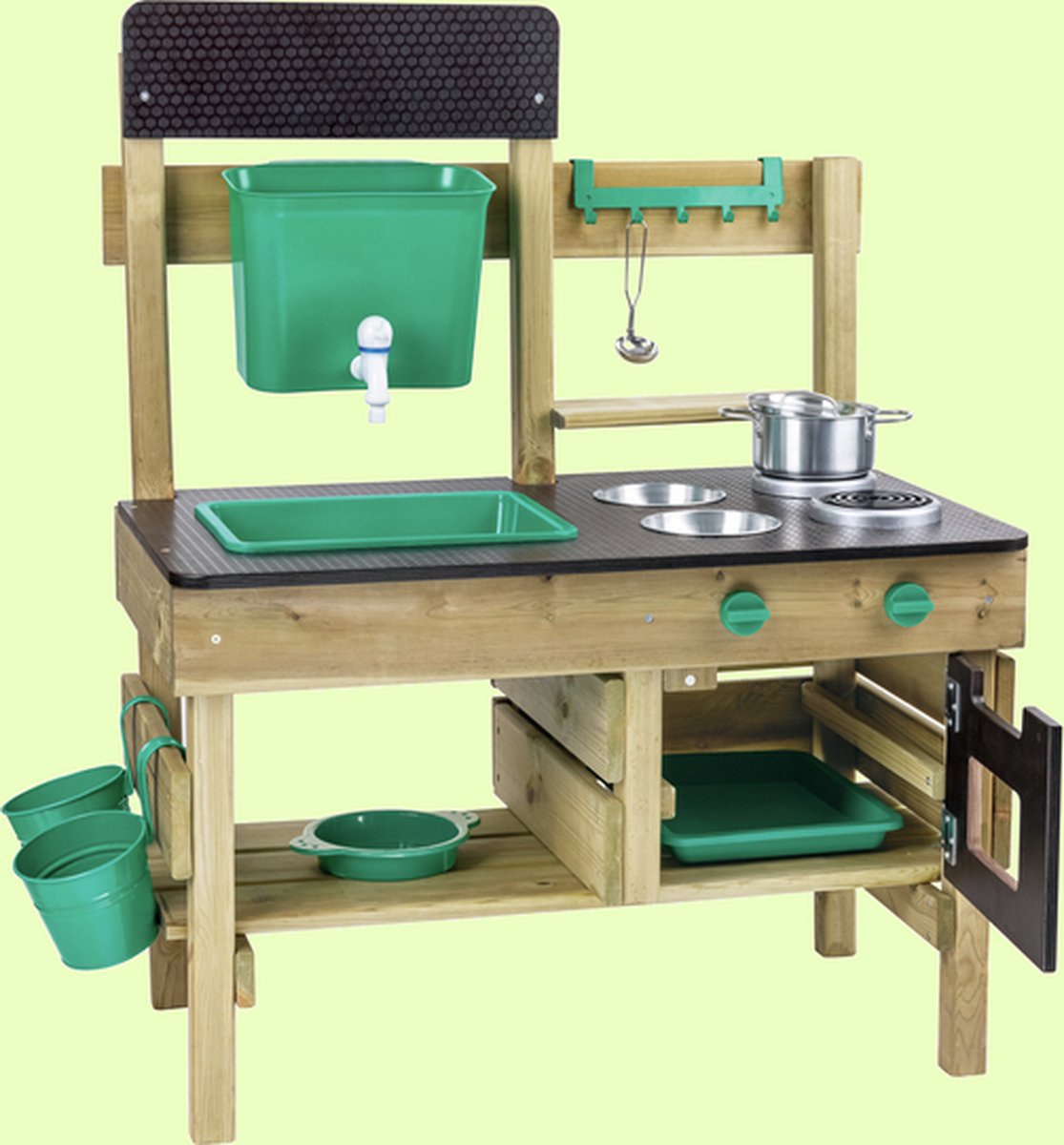 Hape Buitenkeuken m. Accessoires - Nature Fun - Hape - OneSize - Speelgoedkeuken