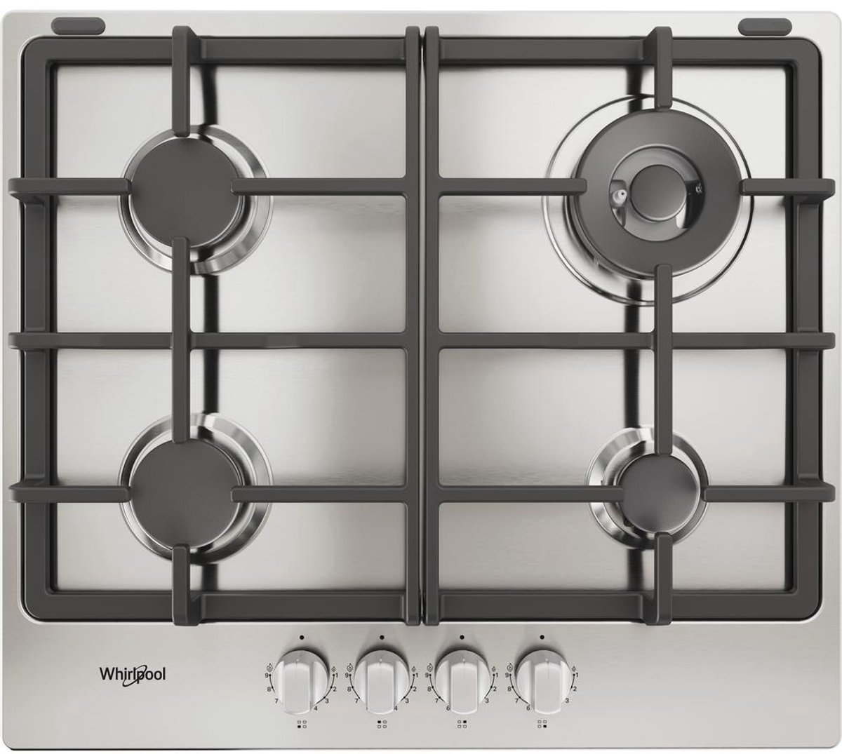 Whirlpool TGML 661 IX R Roestvrijstaal Ingebouwd 58 cm Gaskookplaat 4 zone(s)
