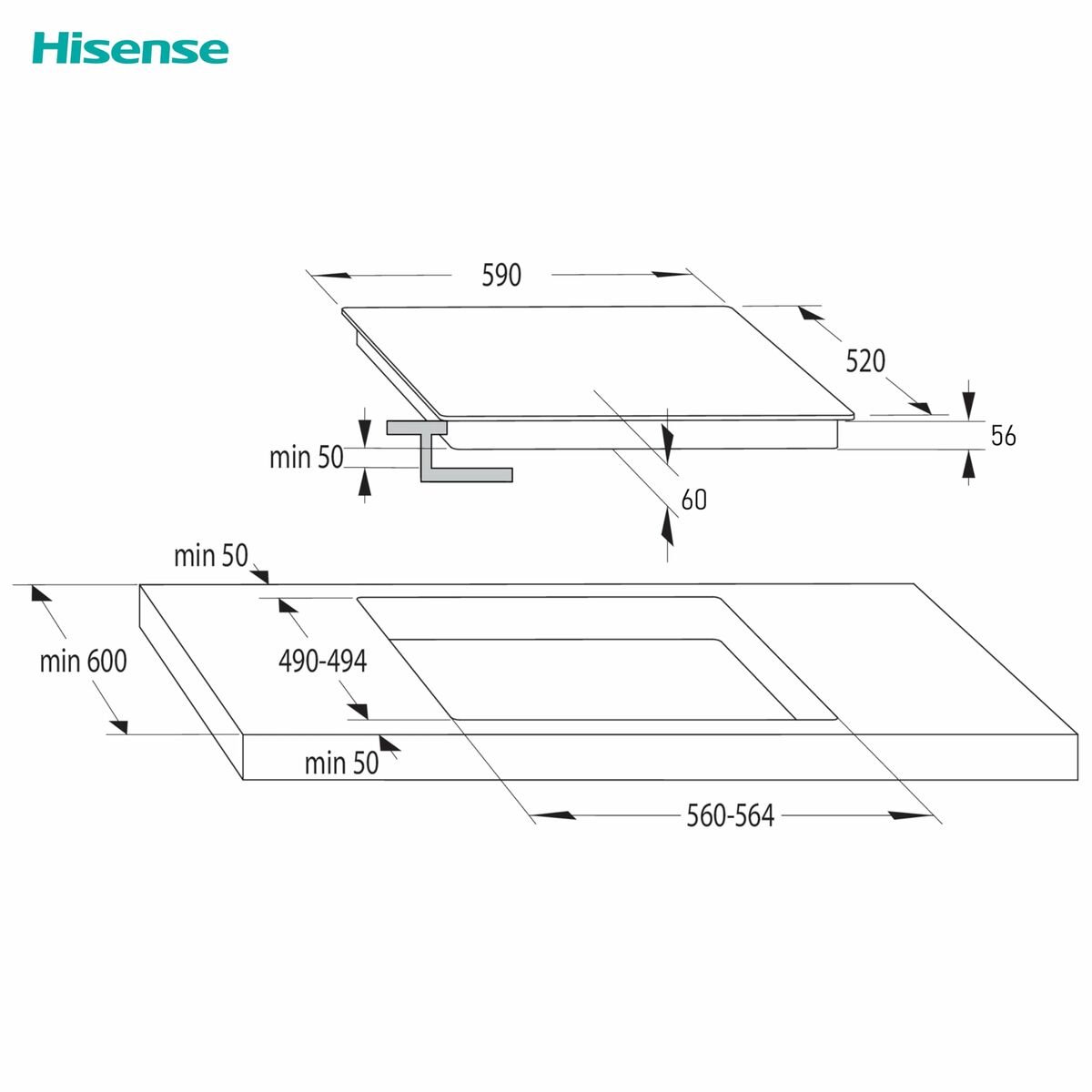 Hisense Inductiekookplaat - Insteekproduct - 3838782757631