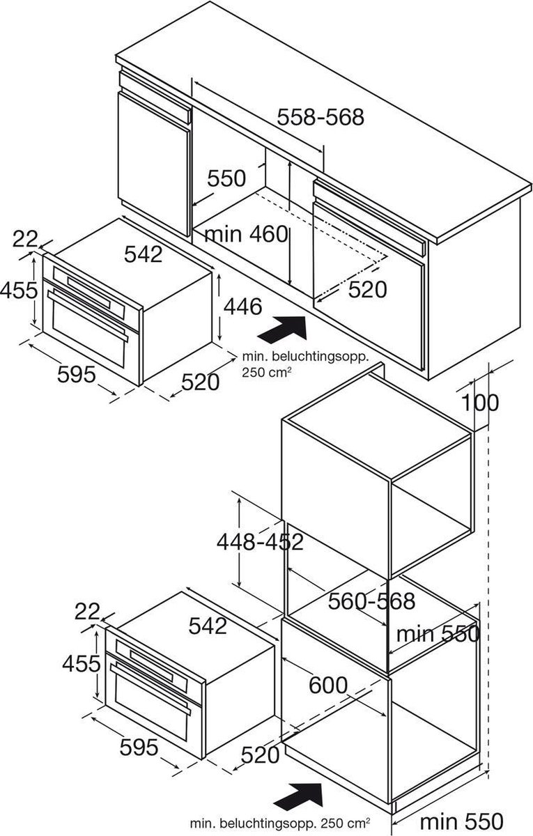 ETNA A2197RVS - Combimagnetron 37 l - Grill en heteluchtfunctie - Luxe klepdeur