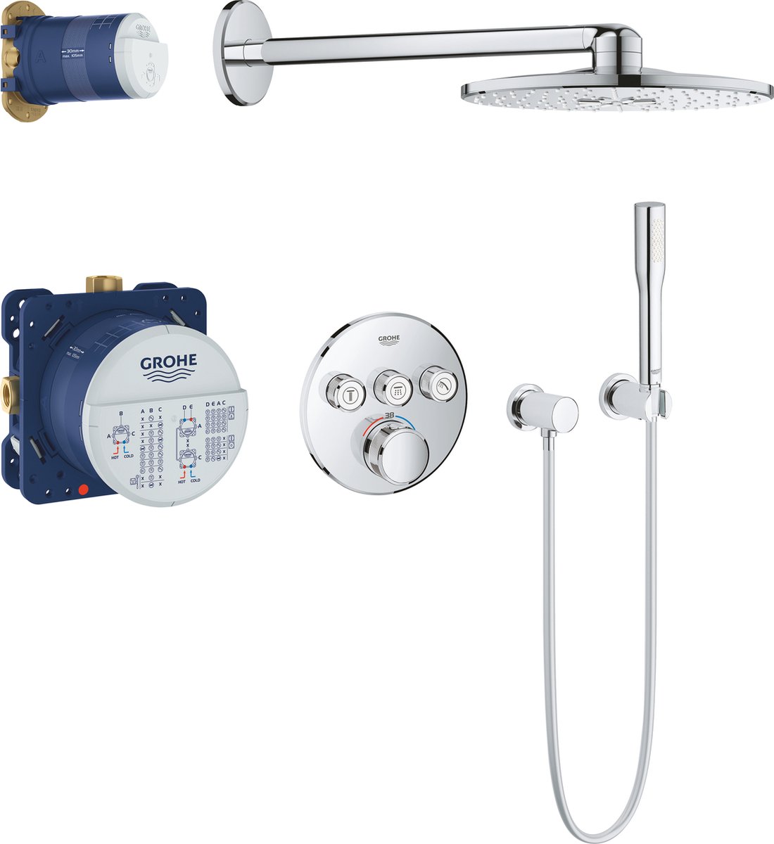 GROHE Grohtherm SmartControl - Regendouche - Thermostatisch -Ø 31 cm - Chroom