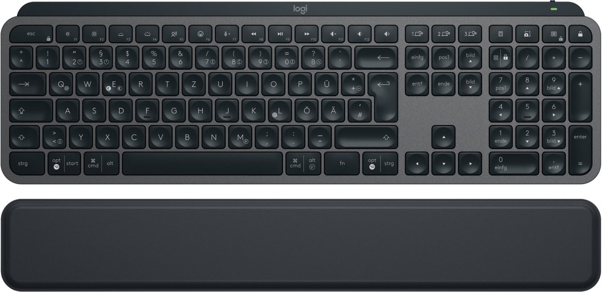 Logitech MX Keys S - Toetsenbord - Draadloos Bluetooth QWERTZ DE - Grafiet