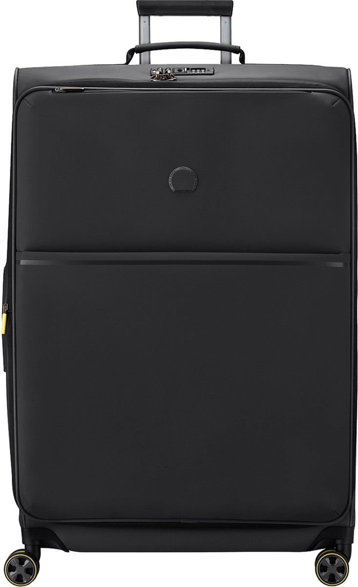DELSEY PARIS Turenne Soft 4 Double Rolls Val Exp Trolley 82 - Softcase - 4 zwenkwielen - Zwart